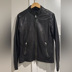 All Saints Classic Black Leather Jacket